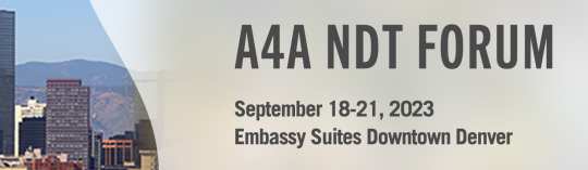 Visit Baugh and Weedon at the 2023 A4A NDT Forum in Denver, USA, this September.